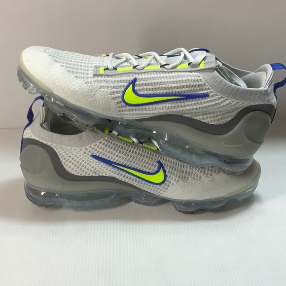 Nike air vapormax 2021 FK white blue running shoes size 11.5 men us - Picture 4 of 5